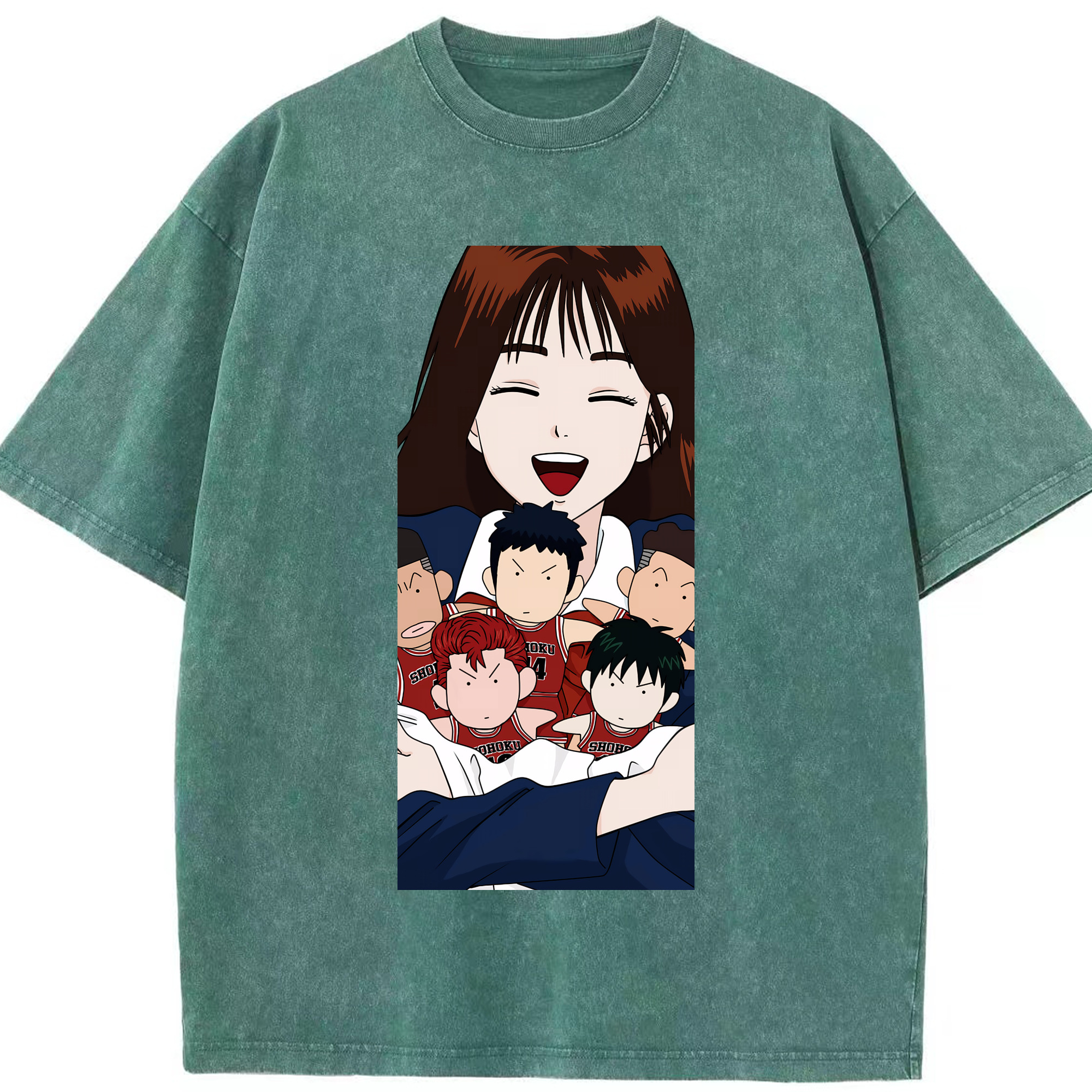 （画像用） SLAM DUNK／スラムダンク 綿100% ヴィンテージ風 半袖Tシャツ（フロントプリント）